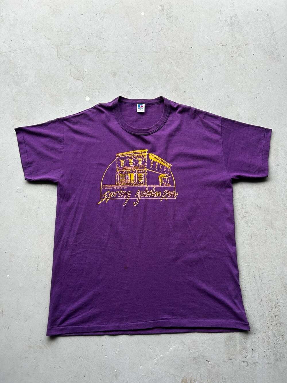 Vintage Russell Athletic Spring Jubilee Run T-Shirt Purple XXL